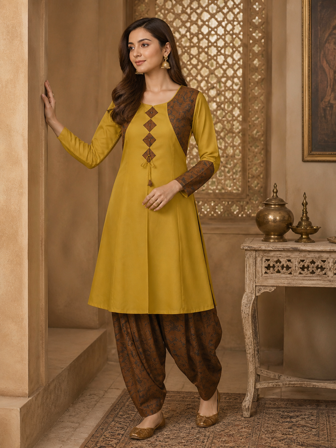 Stiched-3-2pcs yellow